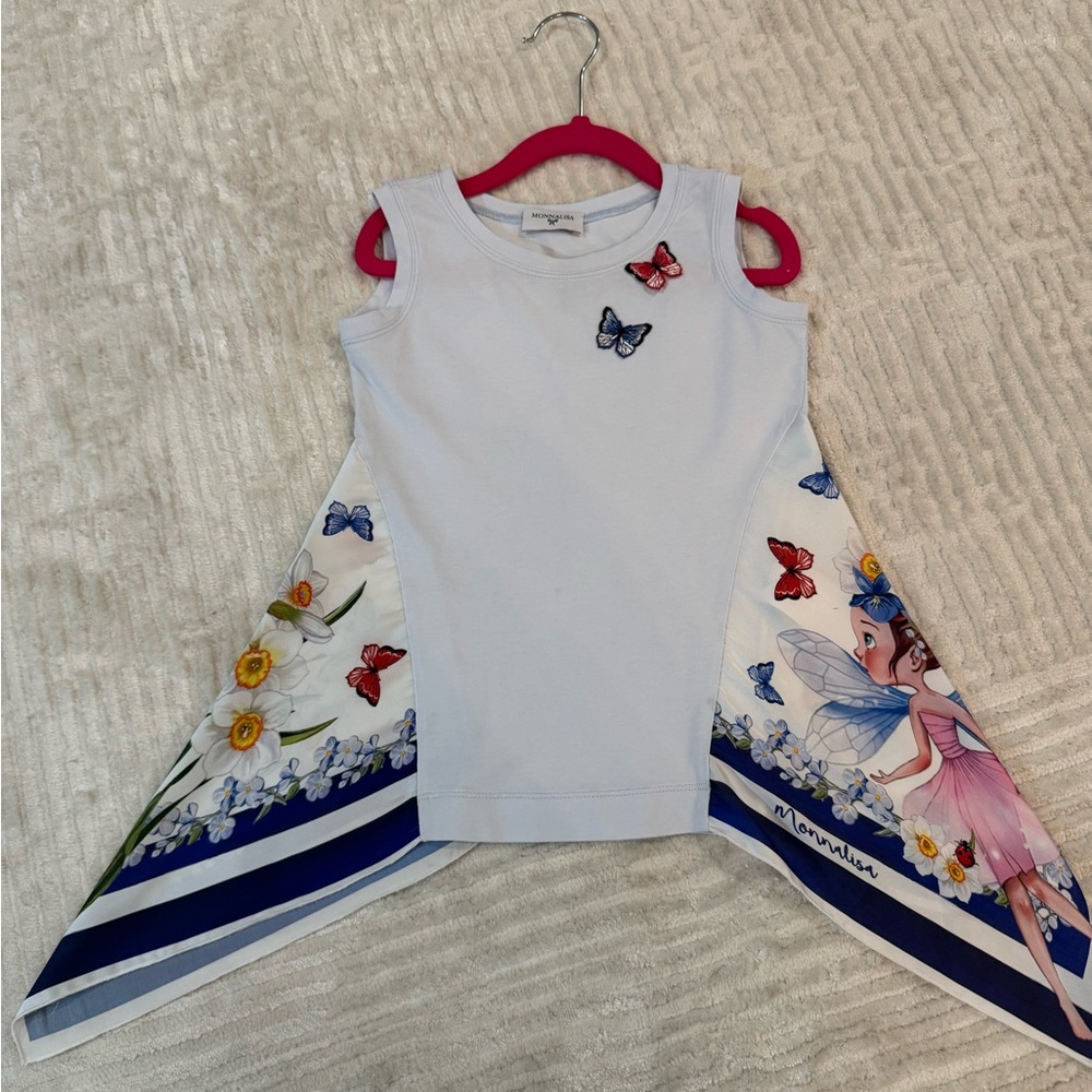 MonnaLisa White Fairy Butterfly Tank Top
